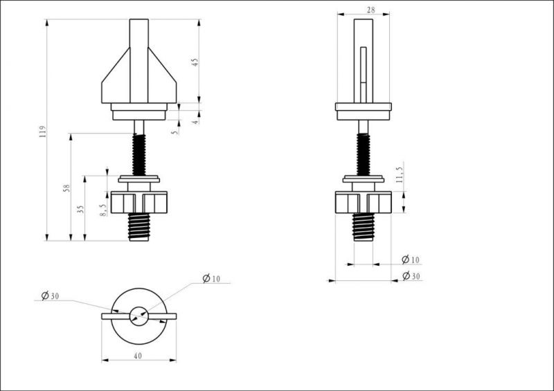 Toilet ABS POM EPDM Split Screw Water Tank Accessories Screws