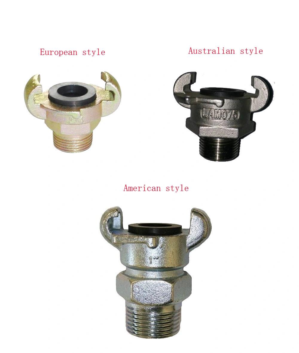 3/4" USA Style Stainless Steel Male Claw Clamp for Air Hose