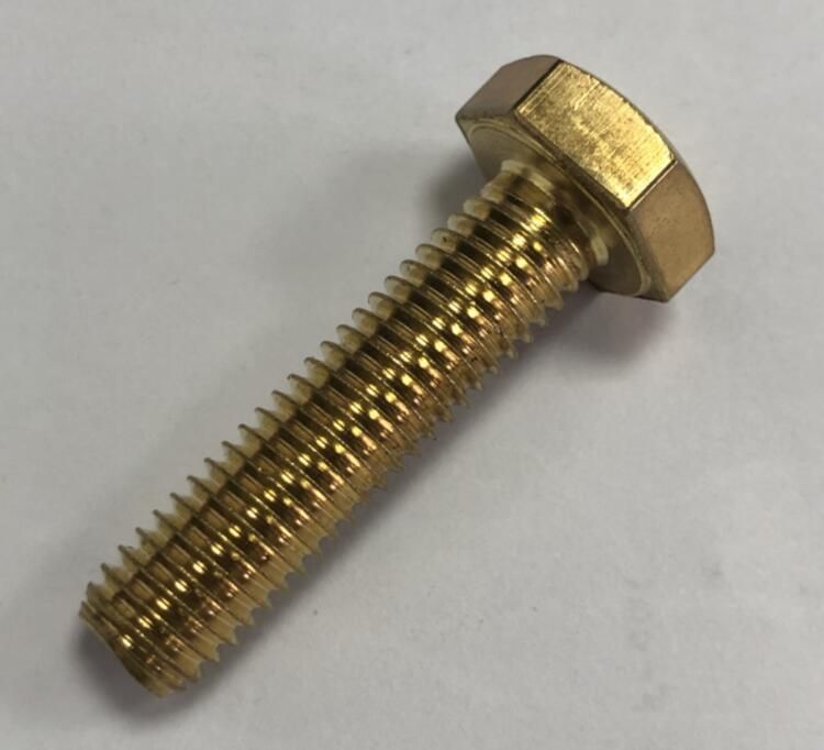 Hex Bolt Full Thread Brass Material