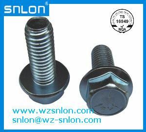 blue White Zinc Hex Flange Bolts Grade5 ASTM ANSI ASME