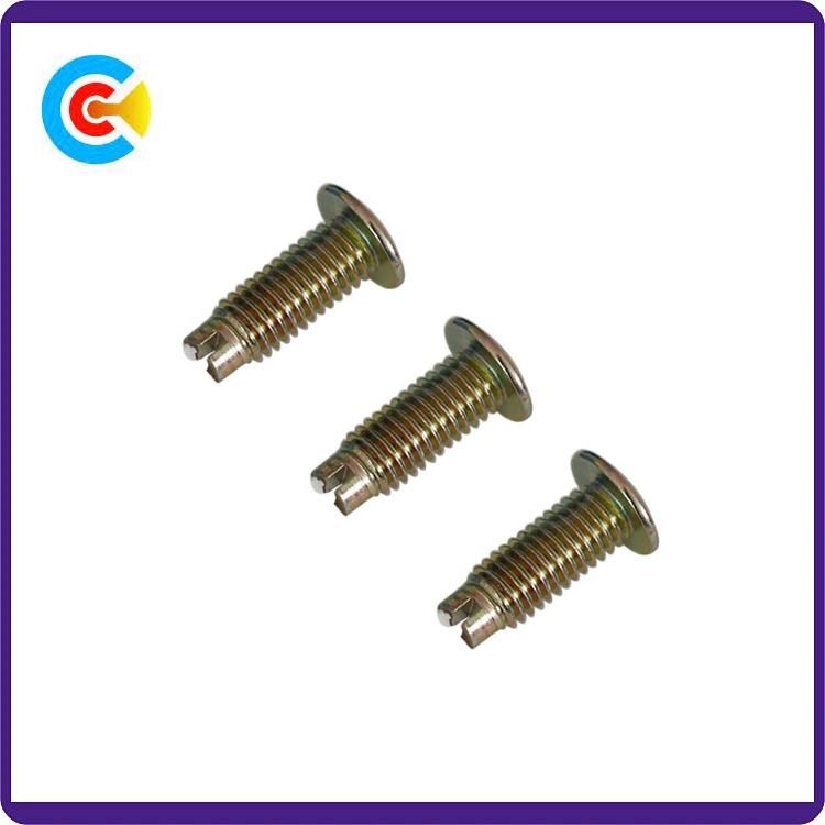 DIN/ANSI/BS/JIS Carbon-Steel/Stainless-Steel Hand Twist Word Flat Head Screw for Machine/Car