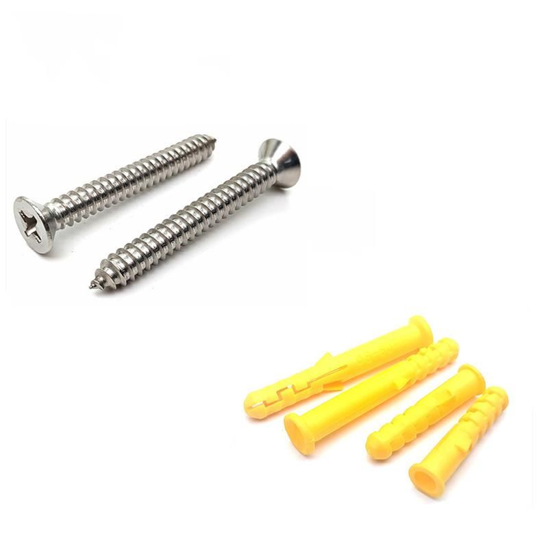 Straight Through Wall Plug Expanding Plastic Wall Screw Anchors for Window Hardware Fasteners
