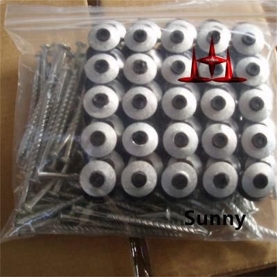 Galvanized Twist Roofing Screw Nail with Metal Washer