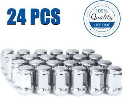 Chrome Bulge Acorn 3/4&quot; 19mm Hex 1.38&quot; Tall M14X1.5 Lug Nuts
