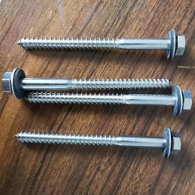 Hexagonal Head Wood Screws/Stainless Steel Hex Head Lag Sccrew/Lag Bolts/Coach Screws/Hex Flange Head Wood Screws, Wood Screw Lag Bolt