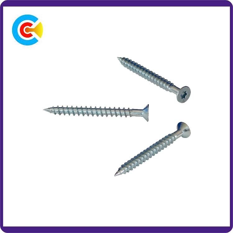 DIN/ANSI/BS/JIS Carbon-Steel/Stainless-Steel Galvanized Countersunk Torx Security Screw