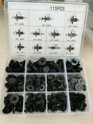 115PCS Car Clip Most Popular Sizes Auto Push Pin Rivets Set Bumper Retainer Clips Car Plastic Rivets Fasteners Push Retainer Kit
