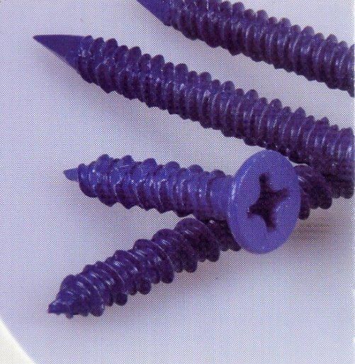 Torx, Phillips, Slot, Square Blue Zinc Plated, Ruspet Plated Cement Screws