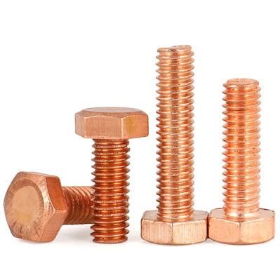 Fastener Manufacture DIN 933 DIN 931 M3 M4 M6 M8 M10 Copper T2 Hex Head Bolt