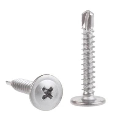 Countersunk Head Self Drilling Screws Blue White Zinc Carbon Steel Flat Head Cross High Strength