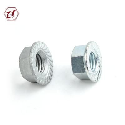 DIN6923 Zinc Plated Serrated Gr4 Hexagon Flange Nuts