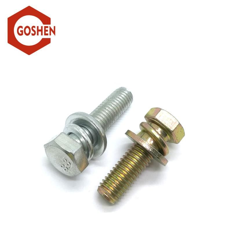 Galvanized Gr 8.8 Hexagon Head Combination Sems Machine Screws