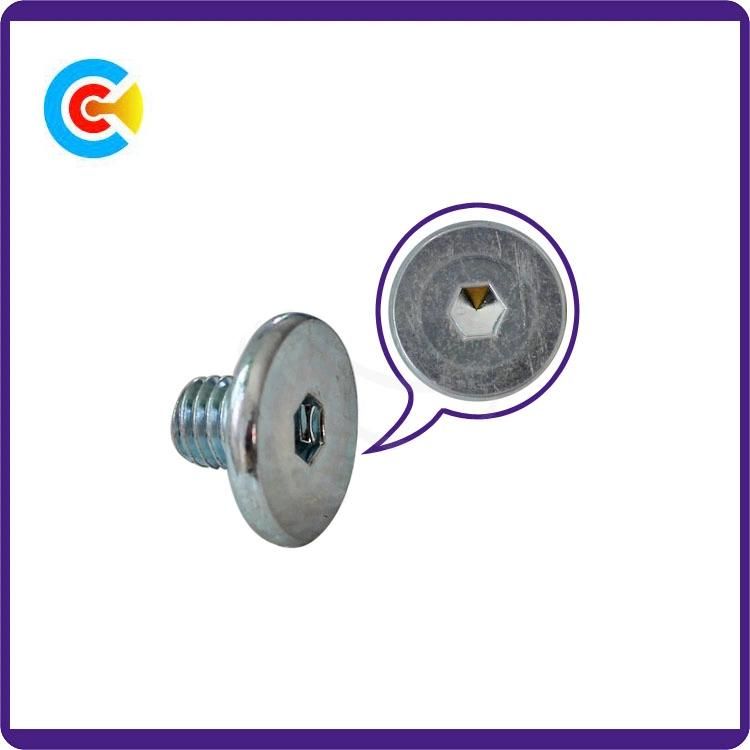 GB/DIN/JIS/ANSI Carbon-Steel/Stainless-Steel 4.8/8.8/10.9 Galvanized Hexagon Button Head Screws for Birdge