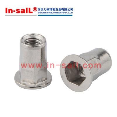 Flange Head Hexagon Body Blind Rivet Nut - Open End