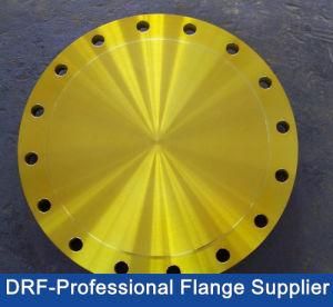 Yellow Painted Blind Flange, DIN Flange