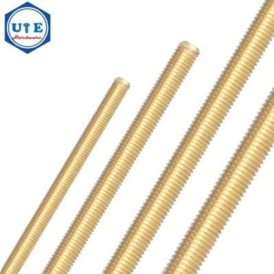 Manufacturers Wholesale Brass H59 Material Full Thread Screw Rod M4 Brass Threaded Rod