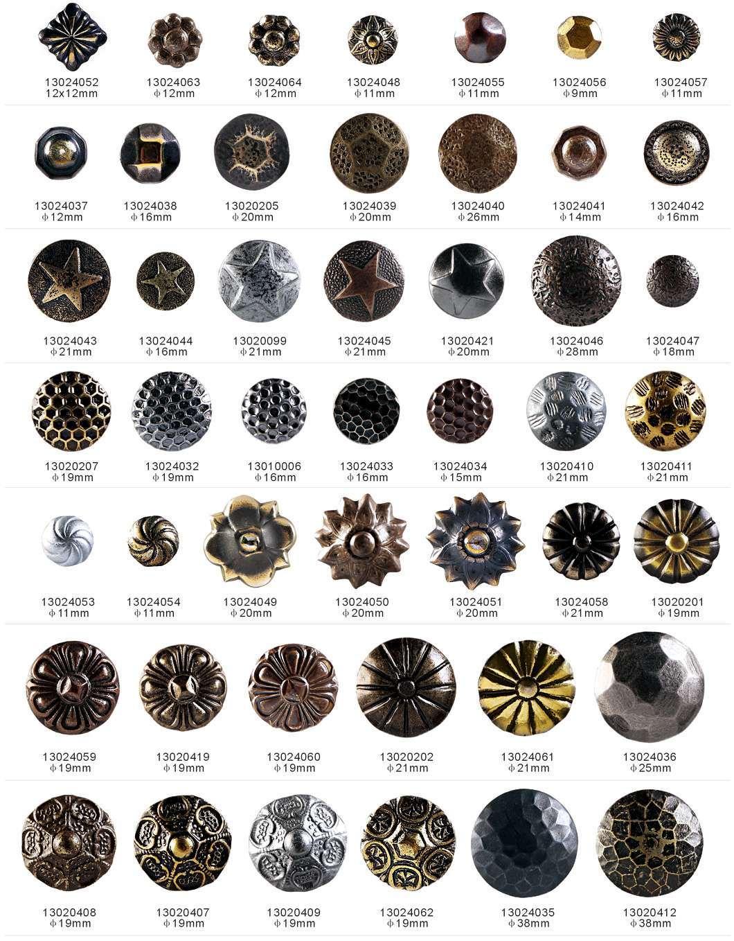 Circular Irregularity Metal Decorative Upholstery Nails