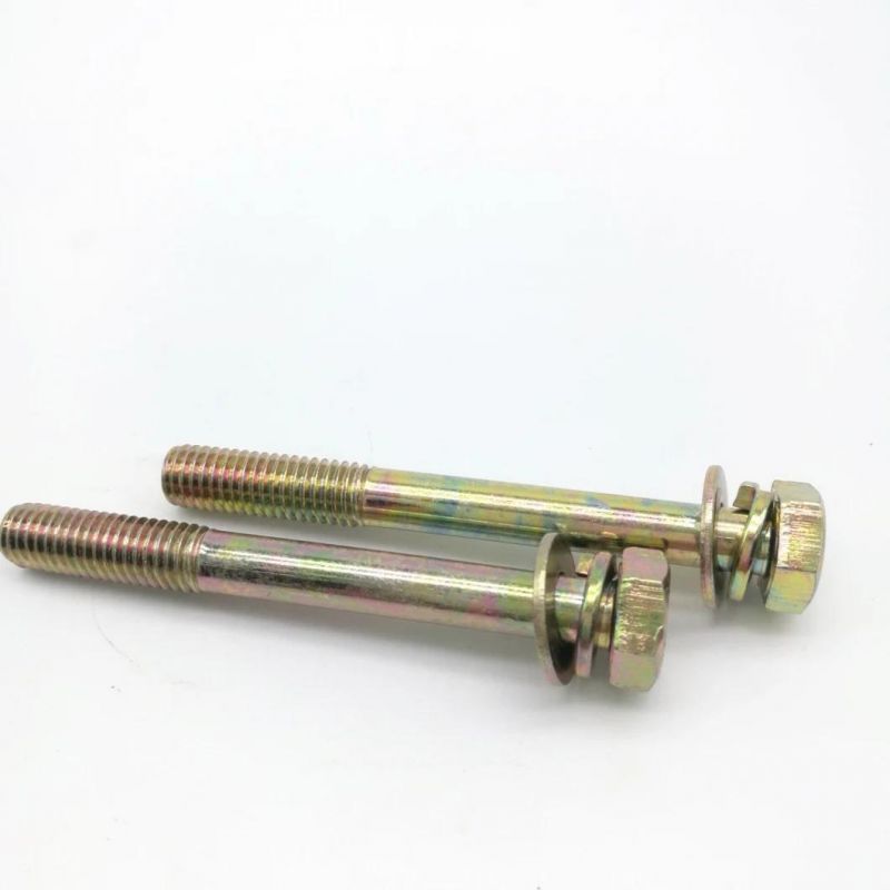 Hex Bolt with Spring and Washer Assemblies with Half Thread