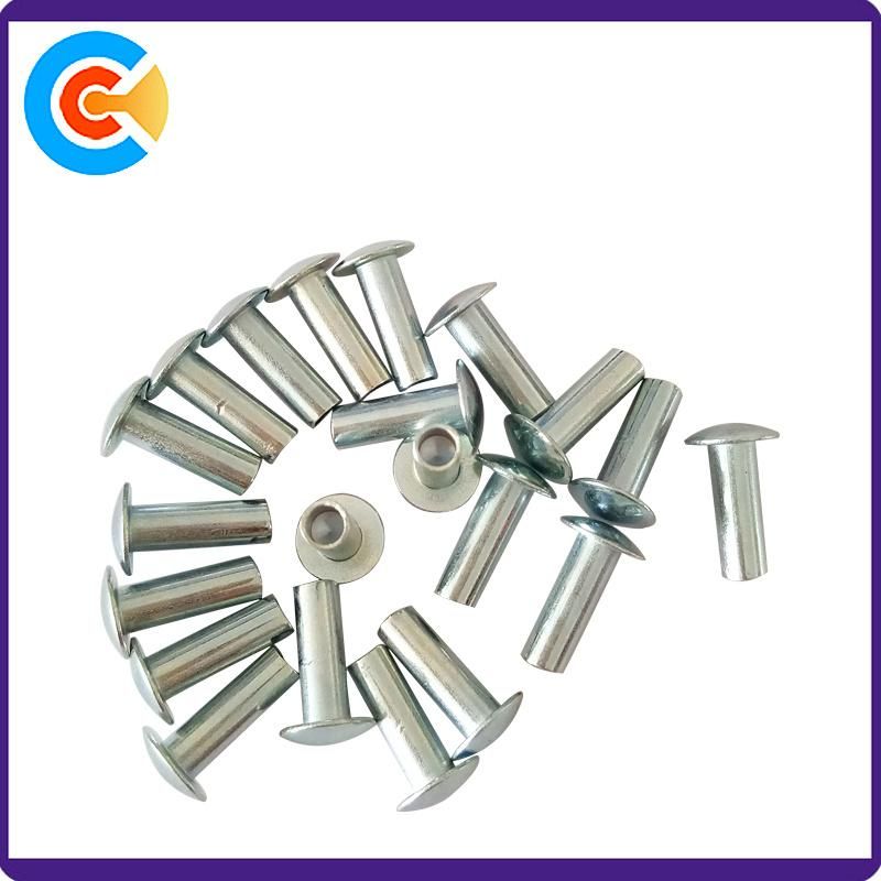 M4 Round Head Steel Semi-Tubular Rivet