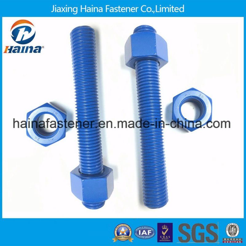 DIN975 Stainless Steel SS304 SS316 Grade 8.8 Stud Bolts with PTFE / Xylan Surface