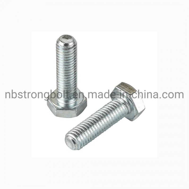 DIN933 Hexagonal Bolts Plated with Zinc
