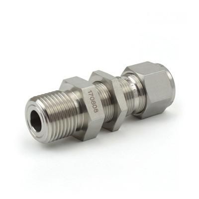 Hikelok NPT Swagelok Type Bulkhead Male Connector Tube Fittings