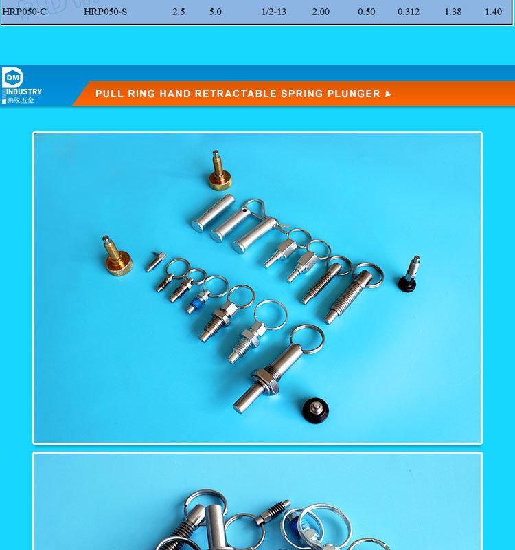 Zinc Plated Spring Loaded Indexing Plunger Pin Wires Hitch Lynch Clevis Detent Ball Lock Safety Quick Release Self Locking Pin Push Button Pin
