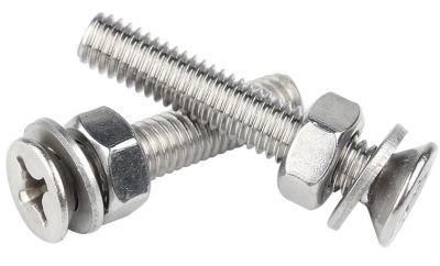 M12-M16 304 Stainless Steel Cross Countersunk Head Screw Nut Set Flat Head Combination Bolt