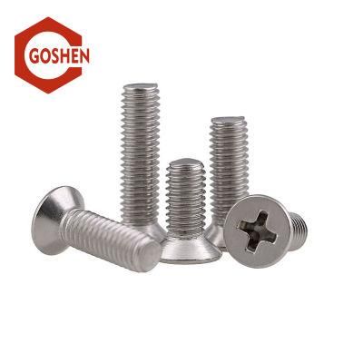 M2.5 Stainless Steel 304 Countersunk Flat Head Screws with Cross Recess A2 Csk Bolts