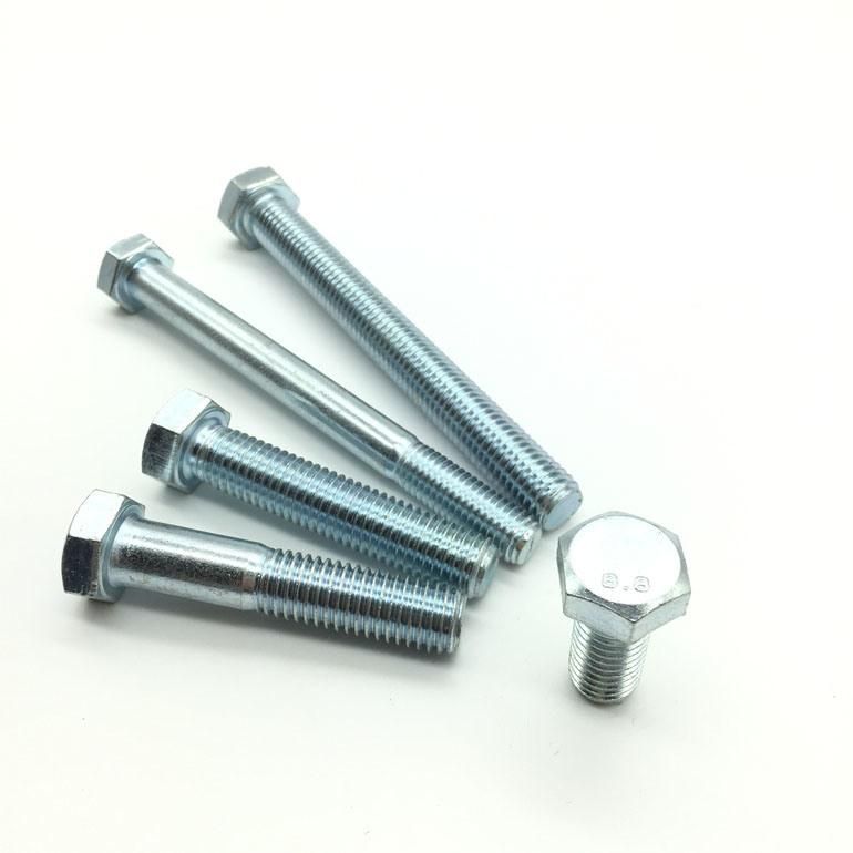 DIN933 Hex Head Bolt Hex Cap Screw Full Thread Carbon Steel Zinc Plated Galvanized