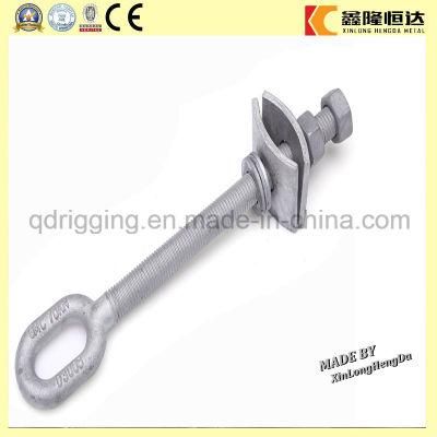 Galvanized Carbon Steel Long Eye Bolt with Nut
