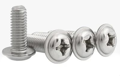 M8-M10 304 Stainless Steel PWM Cross Pan Head Round Head Screw with Gasket DIN967 with Dielectric Screw