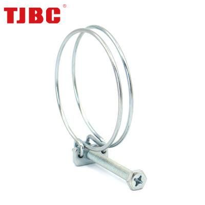 Galvanized or Stainless Steel Adjustable Double Wire Hose Clamp Clip