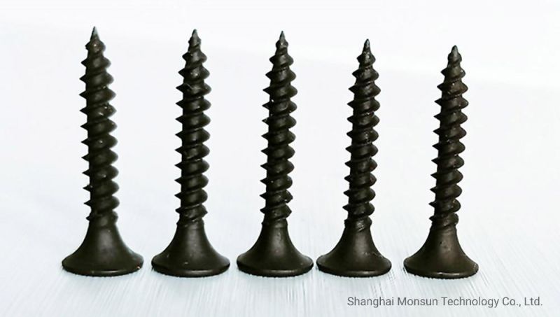 #6 #8 #10 Black Phosphate Coating Phillips Drive Fine Thread Self Tapping Screw for Joining Drywall to Metal Framing
