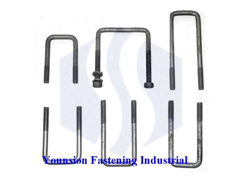 Yellow Zinc Plating and 4.8 Grade Anchor Bolt in U Bolt Style for Bsw 3/8 and DIN Standard
