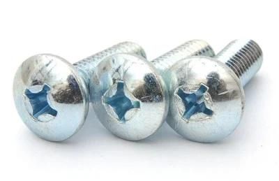 Full Tooth Flat Tail Round Head Screw 2#5 / 16 American Carbon Steel High Strength Cross Recessed Machine Screw Cross Pan Head Screw