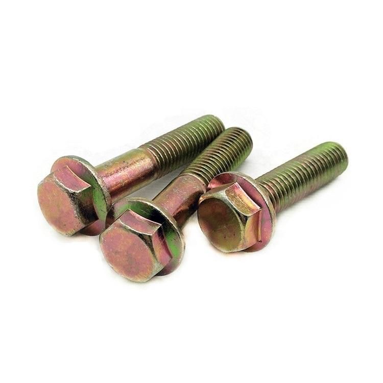 Hex Flange Bolt with Yellow Zinc M14
