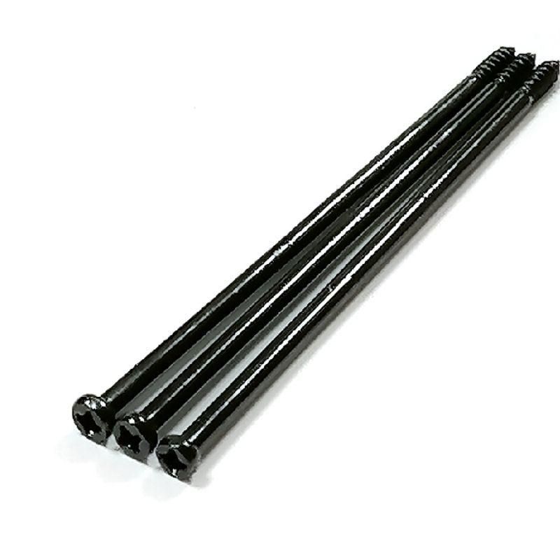 Long Black Zinc Cross Recessed Pan Head Phillips Self Tapping Screws with Half Thread