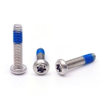 304 Stainless Steel ISO7380 Tx Torx T10 Hexalobular Socket Button Head Screw with Nylon Patch