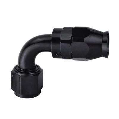 6an 90 Degree PTFE E85 Hose End for PTFE Oil Fuel Line Fitting Adapter Black
