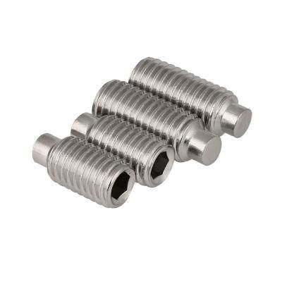 Stainless Steel DIN915 Hexagon Socket Set Screw with Dog Point, 304 316
