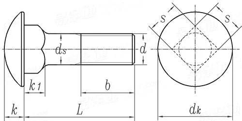 Zinc Plated Cup Head Square Neck Bolts with Large Head Made in China