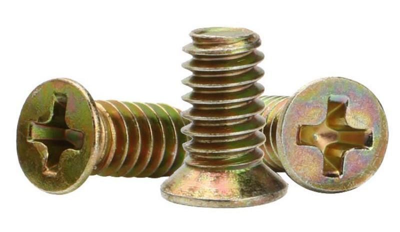 Mini Countersunk Flat Head Cross Phillips Color Zinc Plated Screw