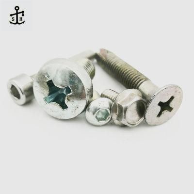 Zinc Plated Carbon Steel Fasteners Bugle Head Cross Drive M6 M8 Tapping Screw for Container Plywood Floor Made in China
