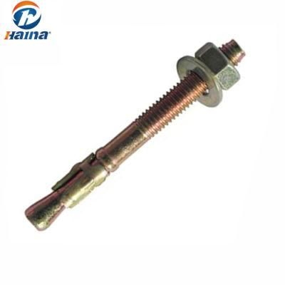 Color Zinc Plated Wedge Bolts/Anchors with Nuts and Washers