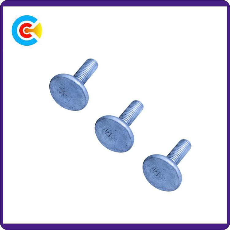 DIN/ANSI/BS/JIS Carbon-Steel/Stainless-Steel Pan-Head 4.8/8.8/10.9 Galvanized Round Screw for Building