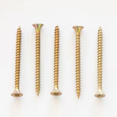 China OEM Yellow Zinc Plated Wood Screw Chipboard Screw