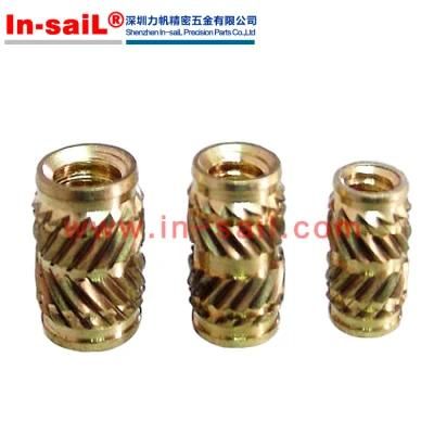&prime;0730102004 Brass Inserts, Knurled Nut
