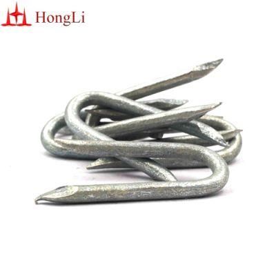 Au2334-1980 15kg Bueckt 40 X 4.0mm Hot Dipped Galvanized Barbed Staples Nails