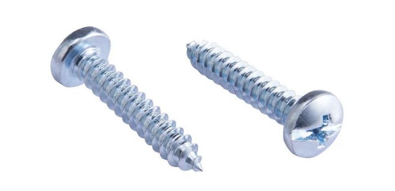 DIN7981 Phillips Slotted Combo Drive Pan Head Type a Blue Zinc Plated Carbon Steel Sheet Metal Screw